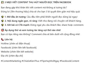 Tạo content Facebook chia sẻ kiến thức với AI