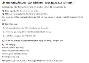 Tạo content Facebook khuyến mãi với AI