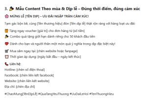 Tạo content Facebook theo mùa và dịp lễ với AI