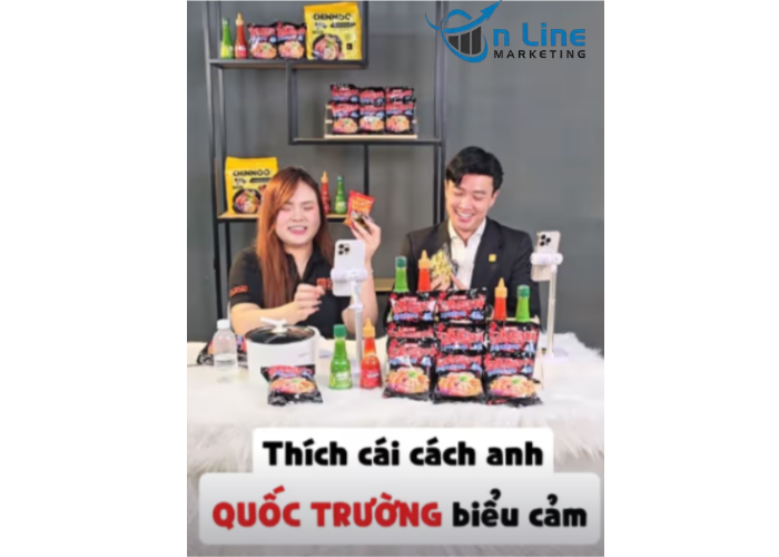 Ví dụ: Thương hiệu Mì cay Sasin thường có mặt diễn viên Quốc Trường để thực hiện chiến dịch giới thiệu những sản phẩm mới