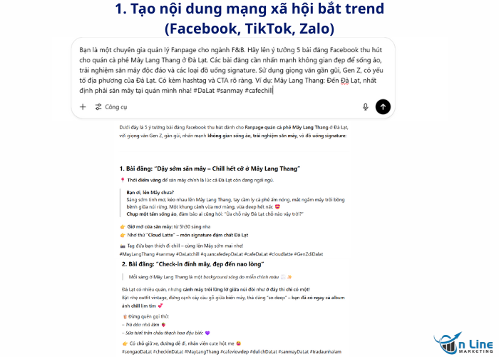 Tạo nội dung bắt trend trên mạng xã hội